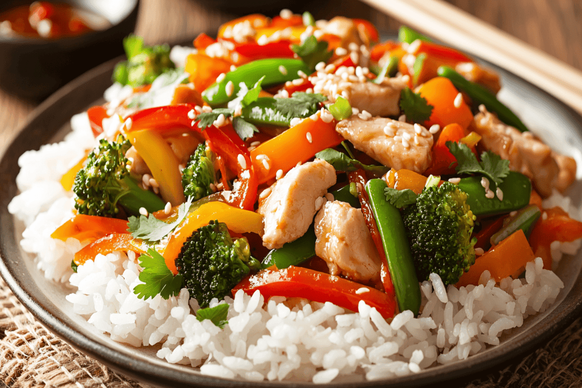 Should stir-fry be served with rice