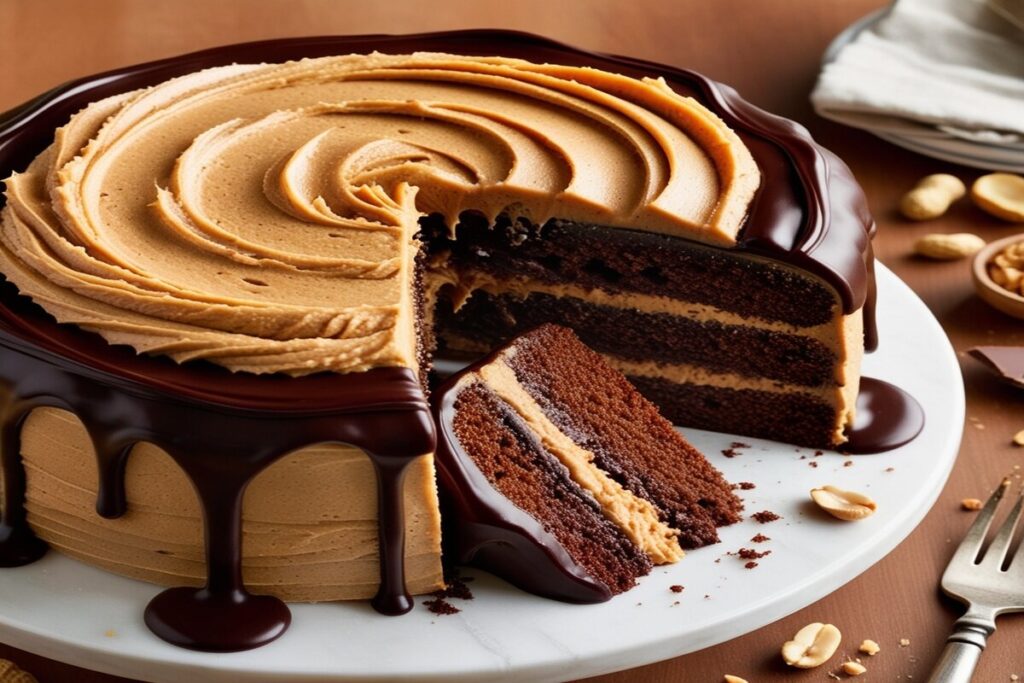 peanut butter fudge cake